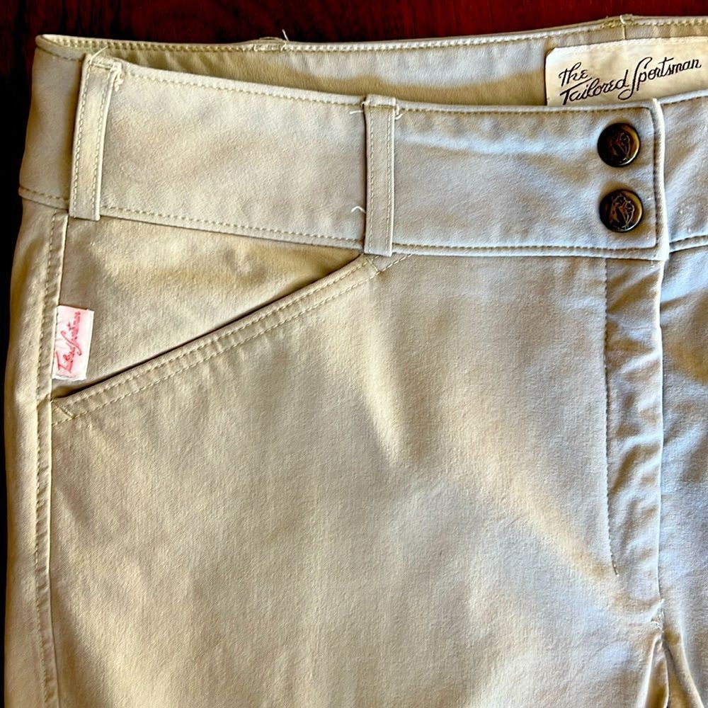 The Tailored Sportsman Tan Trophy Hunter Knee Patch Breech Women's size 34 Long